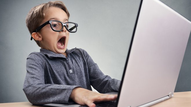 Child surfing the net
