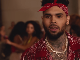 Chris Brown in his No Guidance music video