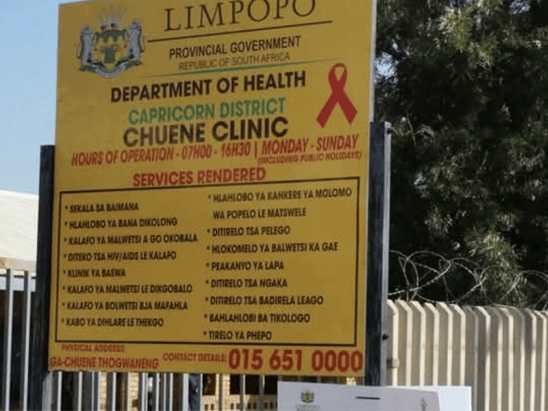 Chuene Clinic outside Polokwane