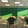 Classroom with greenboard