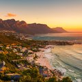 Clifton beach without people in the late afternoon