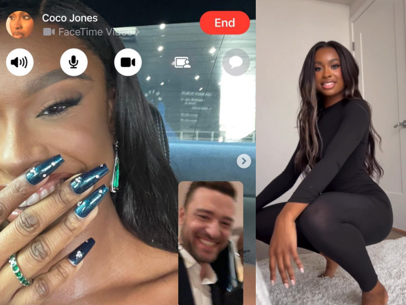 Coco Jones and Justin Timberlake
