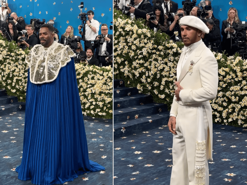 Colman Domingo and Lewis Hamilton