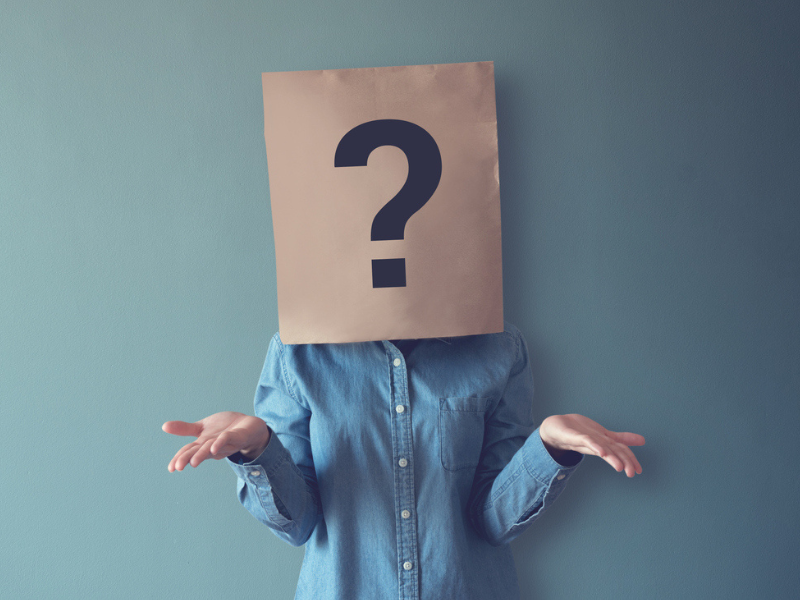 Confused shrugging question mark