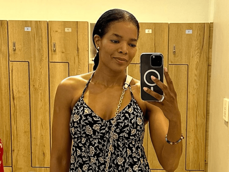 Connie Ferguson locker room selfie