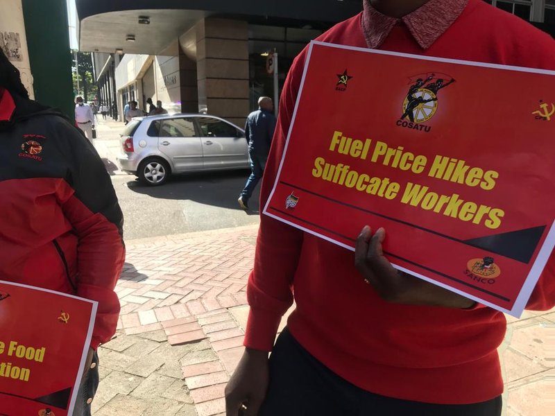 Cosatu takes to Durban's streets over fuel price hikes