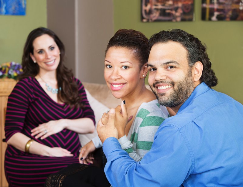 Couple with surrogate mother