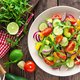 Cucumber, tomato and avocado salad