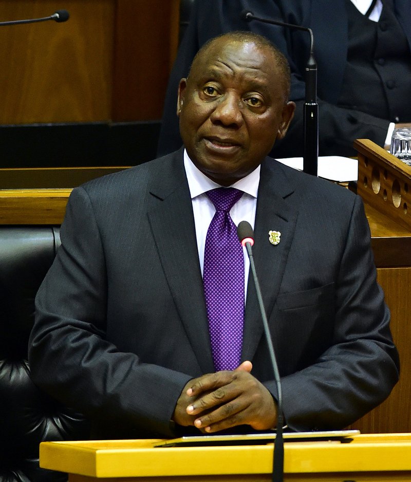 Cyril Ramaphosa delivering his maiden SONA