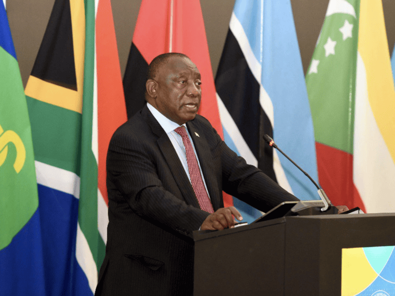 President Cyril Ramaphosa at SADC meeting