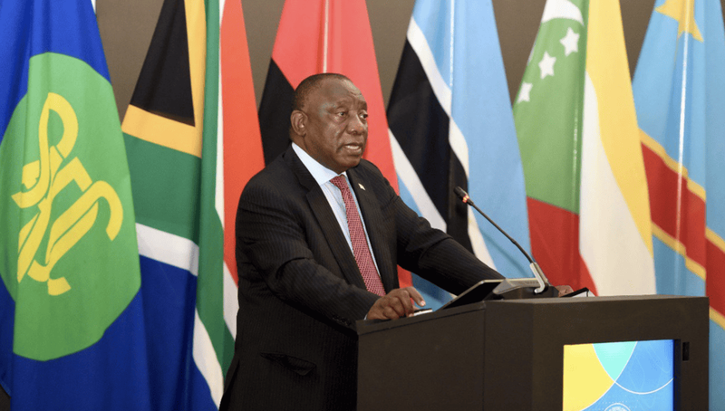President Cyril Ramaphosa at SADC meeting