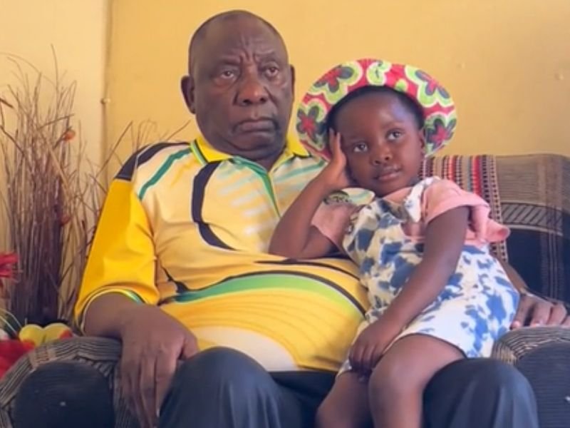 Cyril Ramaphosa and cute kid
