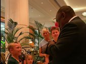 President Ramaphosa meeting an 8 year old birthday boy