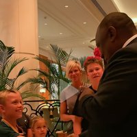President Ramaphosa meeting an 8 year old birthday boy