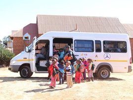 school children in scholar transport
