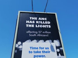 'The ANC has killed the lights' - DA unveils latest election billboard