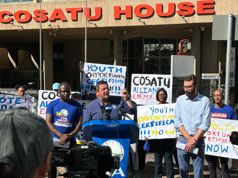 Cosatu ‘has never been on the side of workers’ - Steenhuisen
