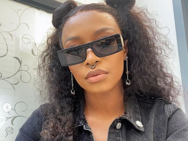 DJ Zinhle wearing shades