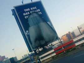 DA election billboard vandalised (again)