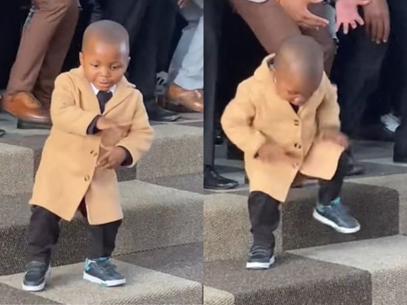 Screenshot of adorable dancing kid