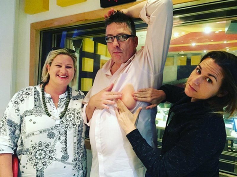 Darren Plays with boobs