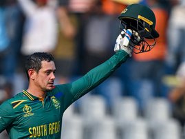 De Kock hits his third hundred of World Cup for South Africa