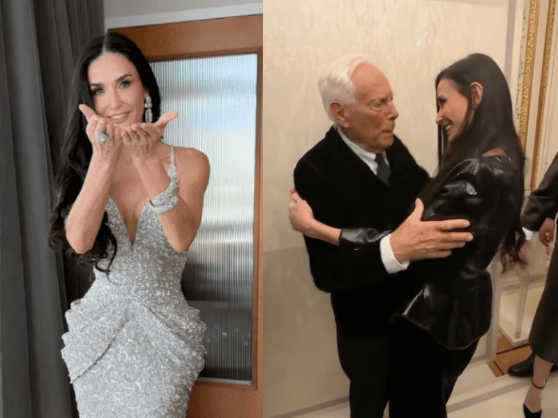 Demi Moore wearing Giorgio Armani