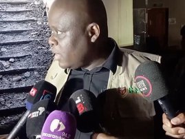 Deputy Home Affairs Minister Njabulo Nzunza visited the torched Germiston Home Affairs offices