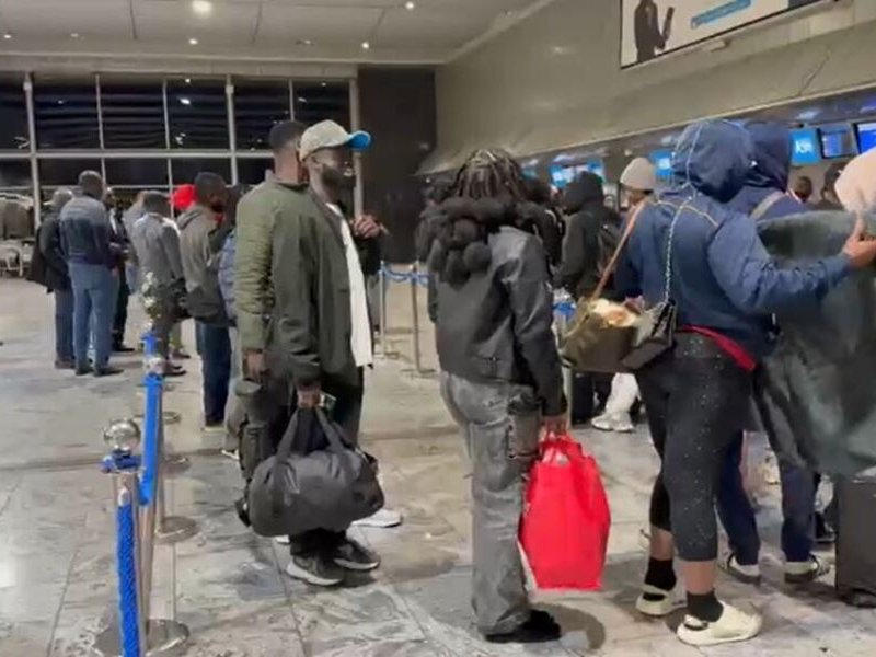 Ghanaian nationals at the OR Tambo Airport