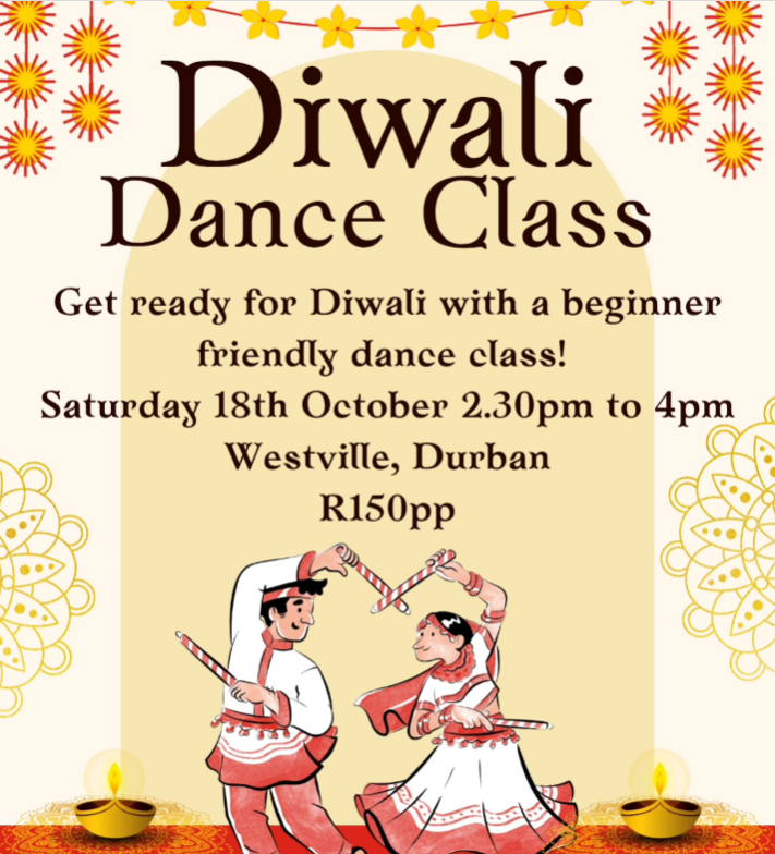 Diwali Dance class poster in Durban