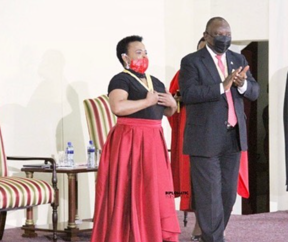 Dr Rebecca Malope and Cyril Ramaphosa