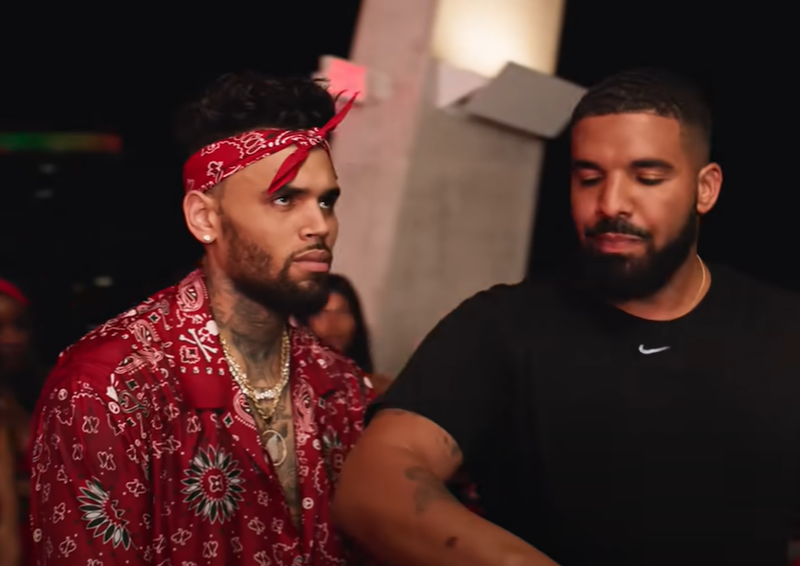 Nike t-shirt worn by Drake in No Guidance music video by Chris