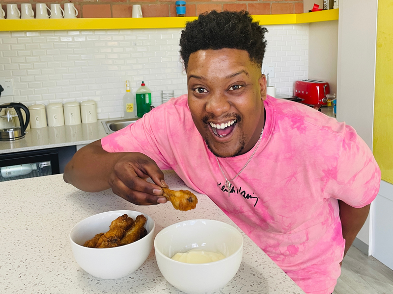 J Sbu forces Stacey to try chicken wings and yogurt!