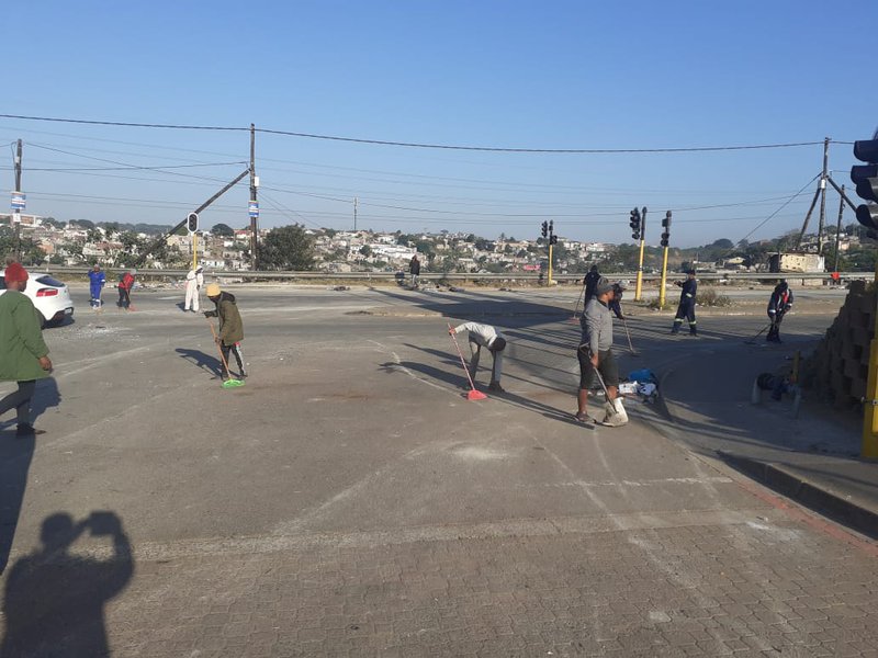 Cleaning Shallcross after KZN riots/looting