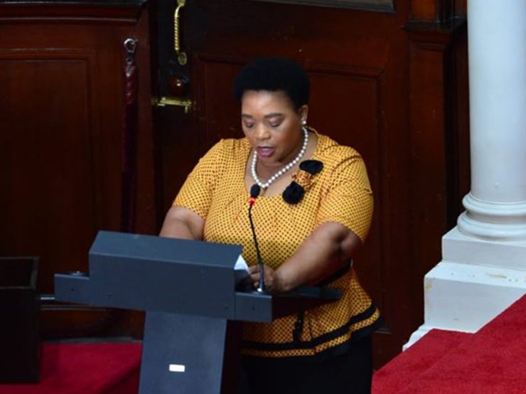 Nomusa Dube-Ncube presented the HIV/AIDS report