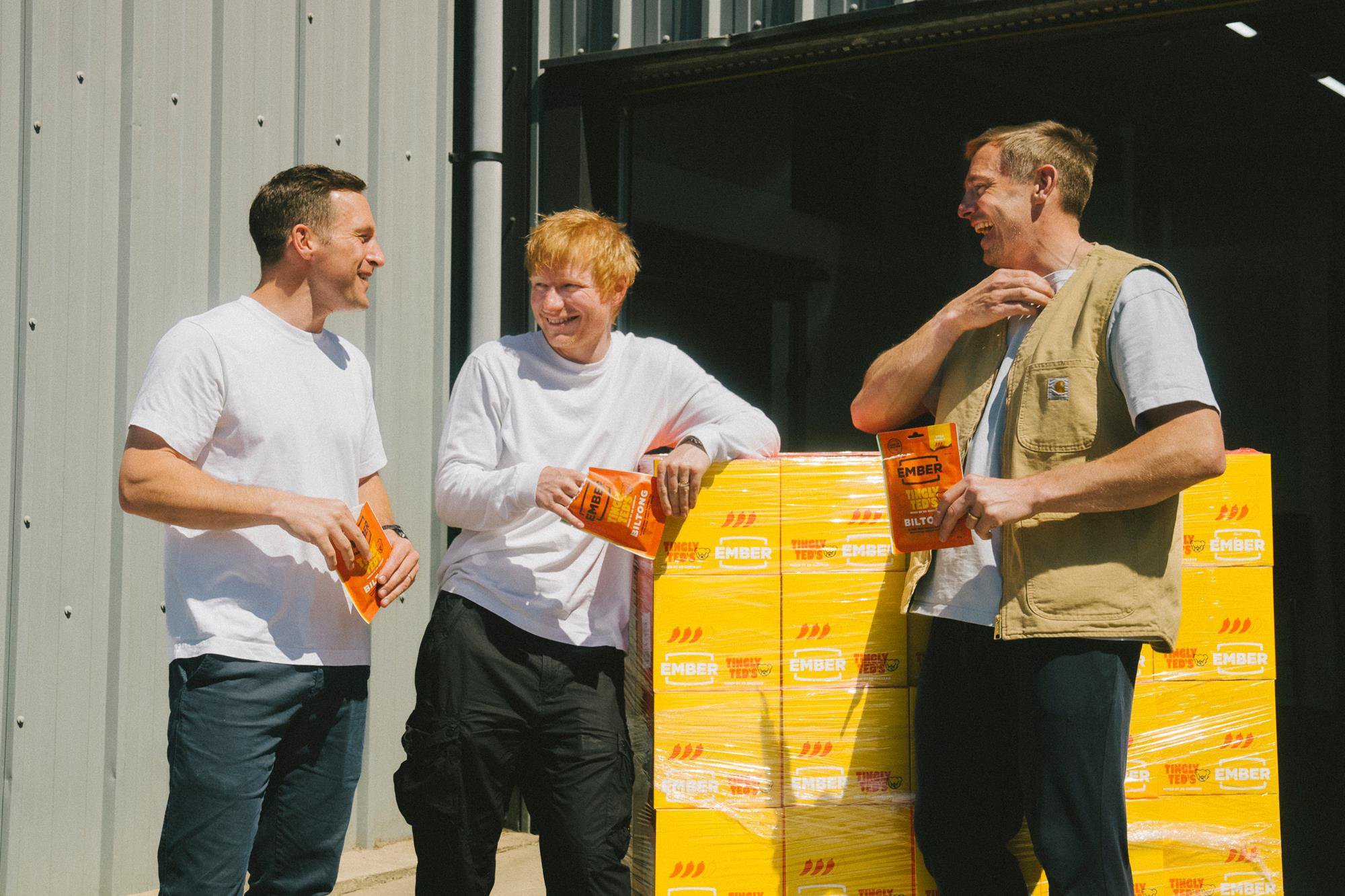 ED SHEERAN AND EMBER SNACKS FOUNDERS