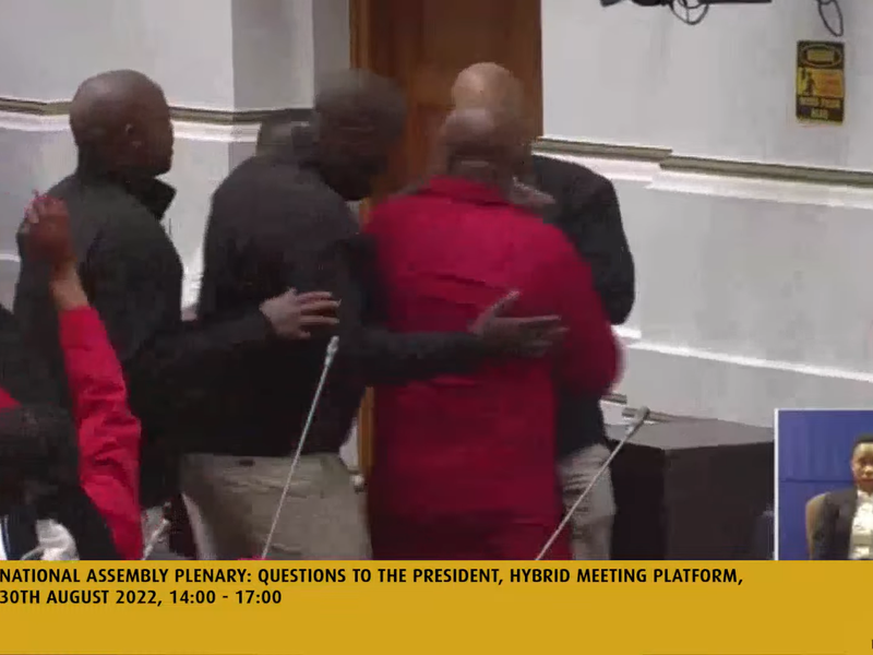 EFF MPs removed from National Assembly during Ramaphosa Q&A