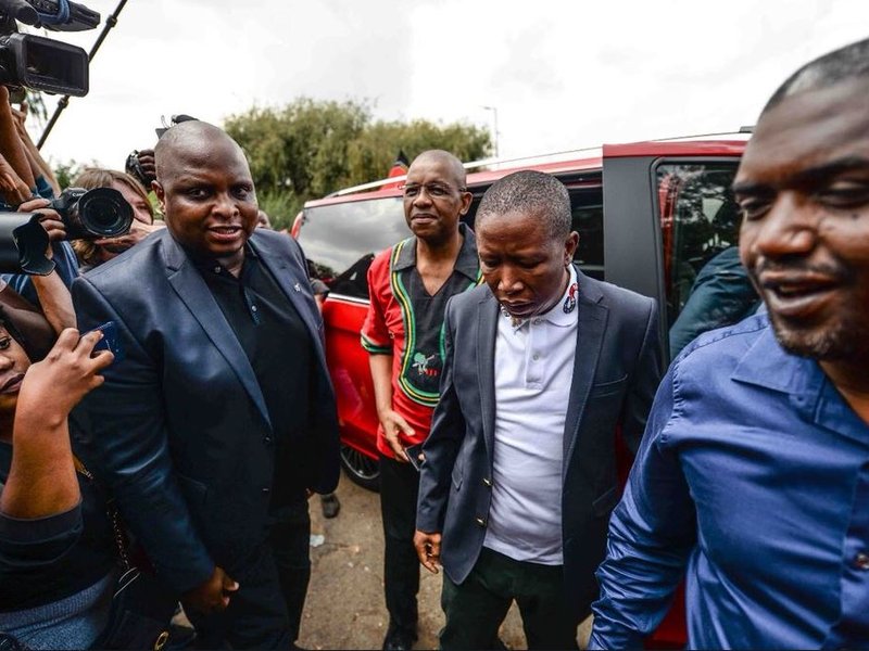 Malema at Winnie House