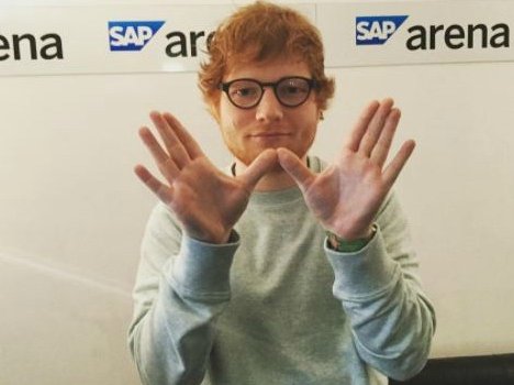 Ed Sheeran kicked off the number one spot