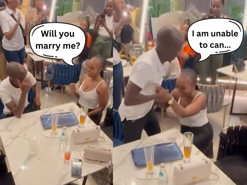 Woman proposes to man