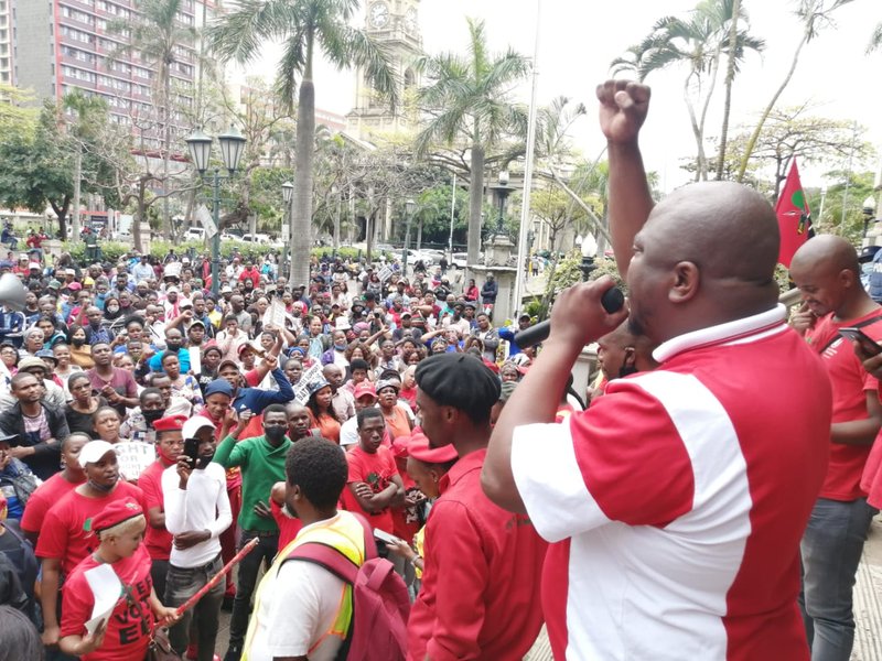 EFF march durban city hall