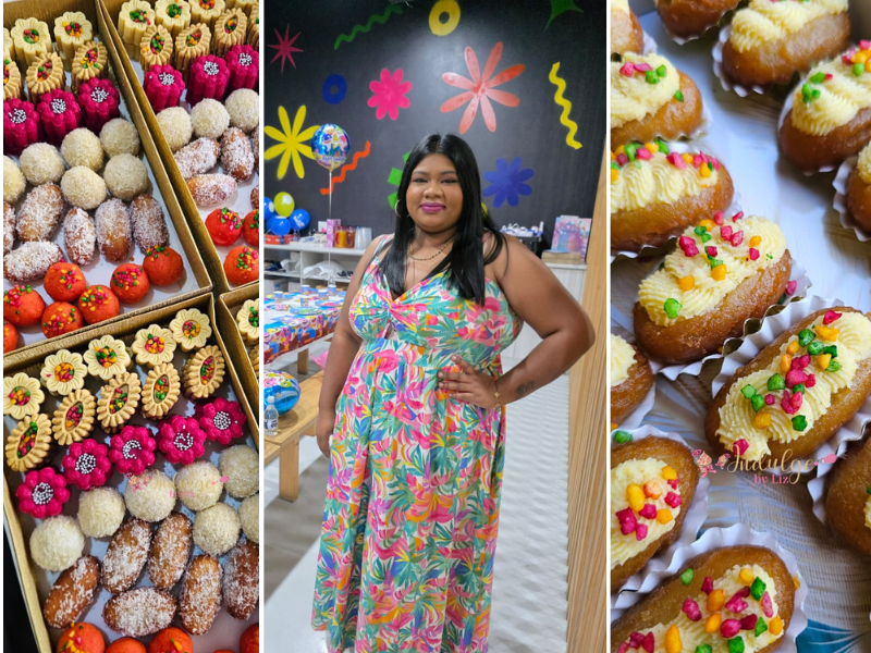 Elizabeth Anne Varden with her Diwali offerings