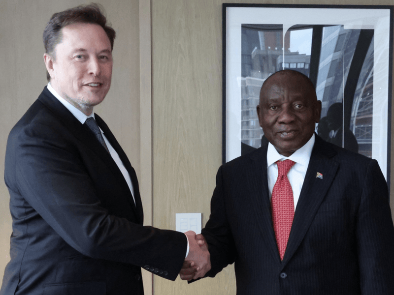 Cyril Ramaphosa meets Elon Musk