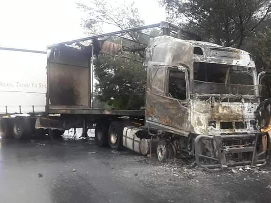 Alrode Trucks burned