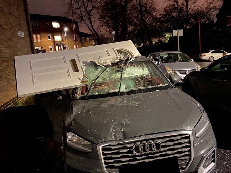 Car crash door