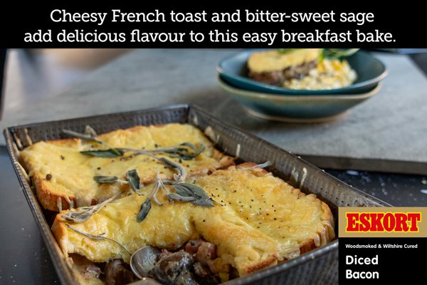 Bacon & Mushroom French Toast Bake