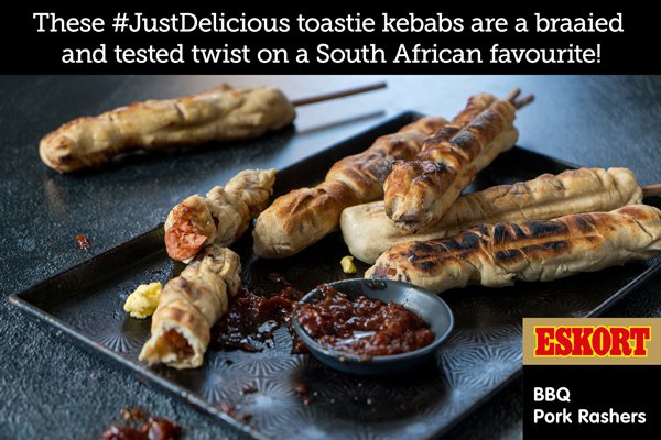 BBQ Rasher Braai Toastie Kebabs with Tomato Jam