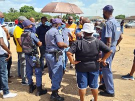 Driving school operators march