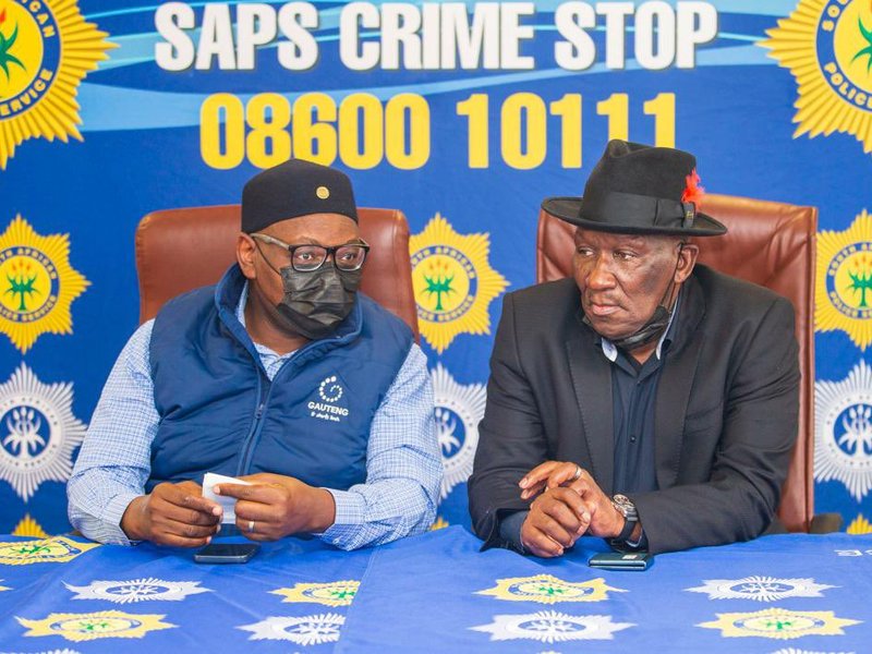 David makhura and Bheki Cele Diepsloot