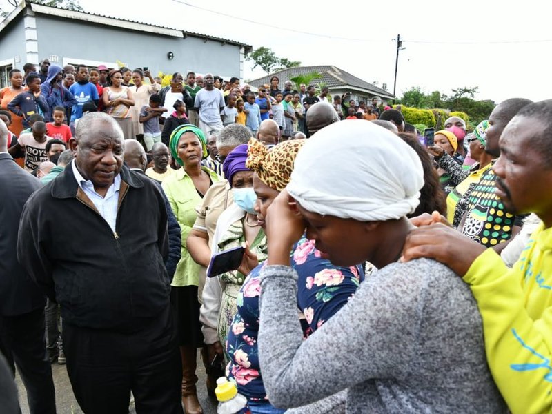 President Cyril Ramaphosa floods KZN Durban